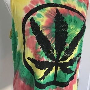 Rare Cannabis tie dye tank